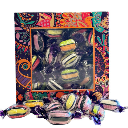 300g Square Window Paisley Pattern Box of Buchanans Liquorice Assortment Sweets
