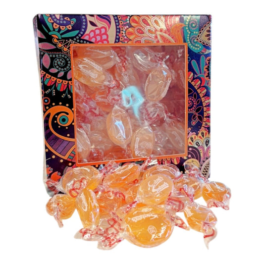 300g Square Window Paisley Pattern Box of Barley Sugar Sweets