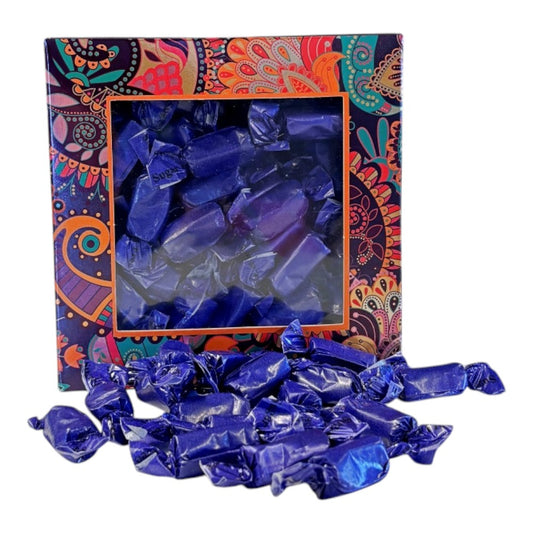 300g Square Window Paisley Pattern Box of Sugar Free Liquorice Toffee