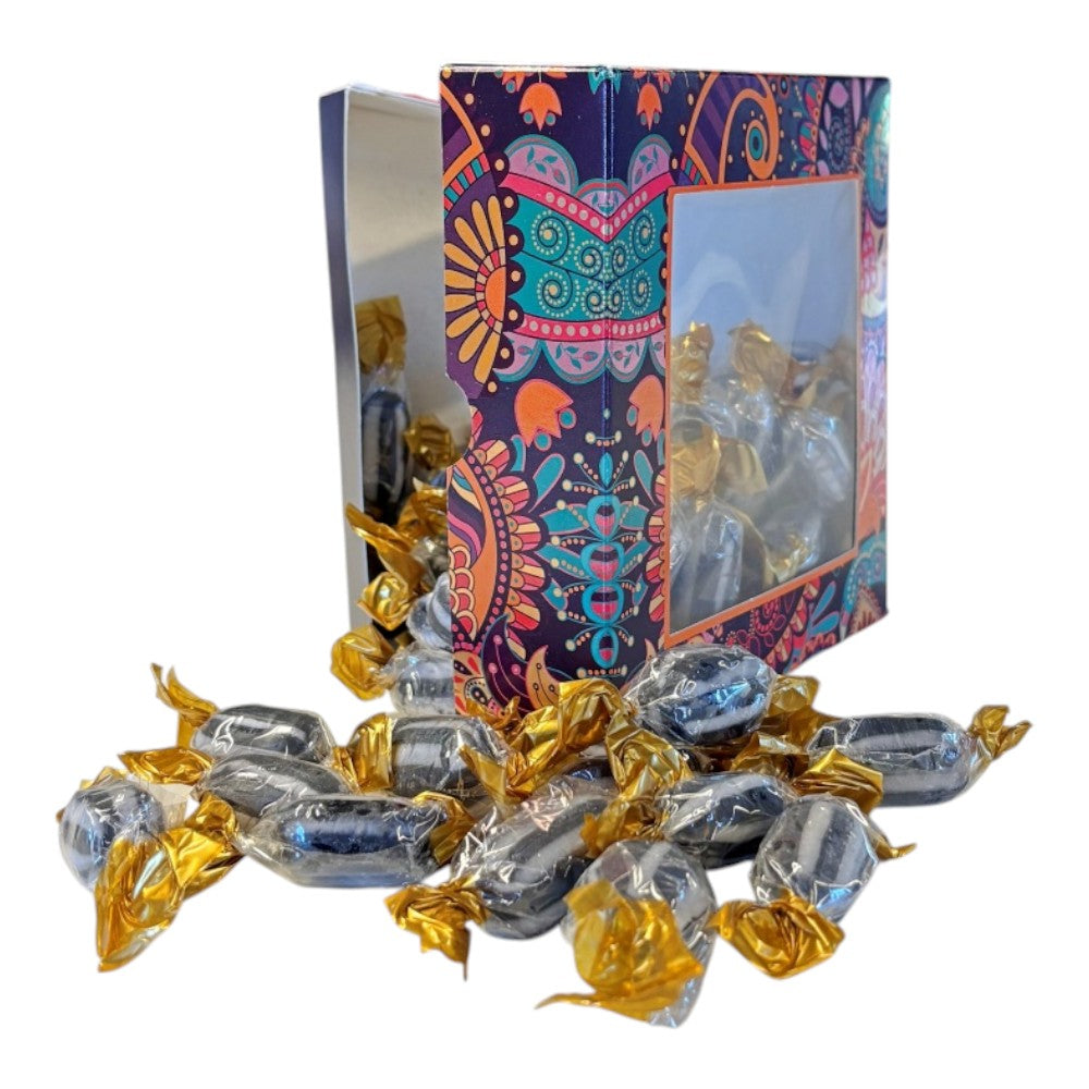 300g Square Window Paisley Pattern Box of Everton Mints