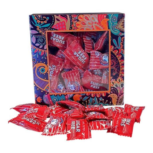 300g Square Window Paisley Pattern Box of Uncle Joes Sugar Free Mints