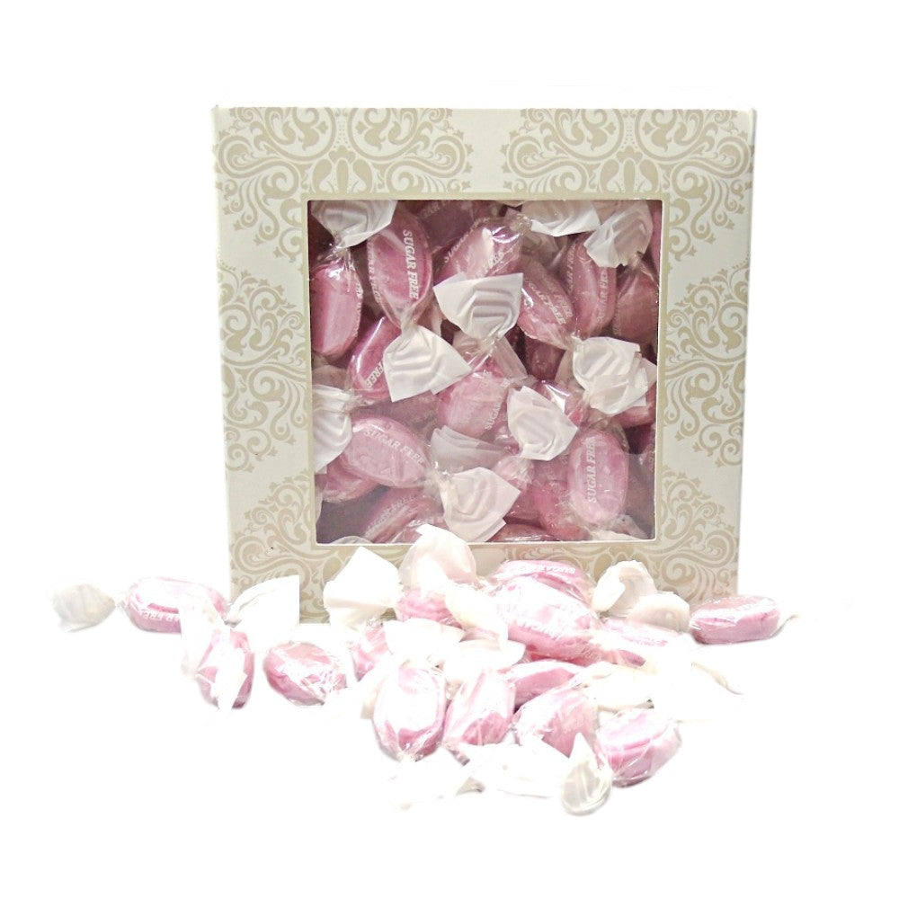 300g Square Window Pattern Box of Sugar Free Strawberry Sherbets Sweets