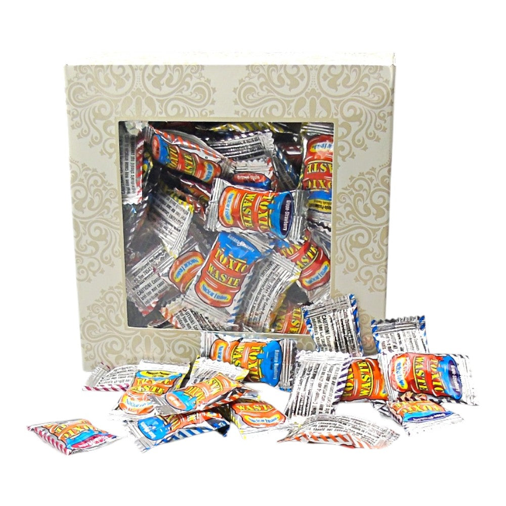 300g Square Window Ivory White Pattern Box of Toxic Waste Nuclear Fusion Super Sour Sweets