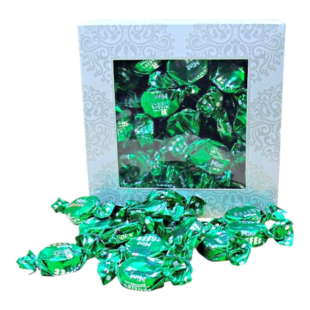 300g Square Window Pattern Box of Walkers Mint Toffee