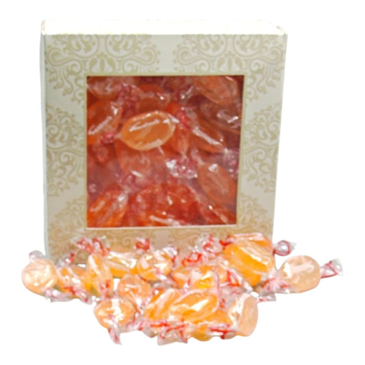 300g Square Window Ivory White Pattern Box of Barley Sugar Sweets