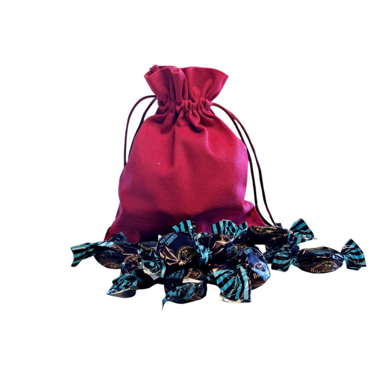 250g Cotton Bag of Buchanans Milk Chocolate Caramel Toffees
