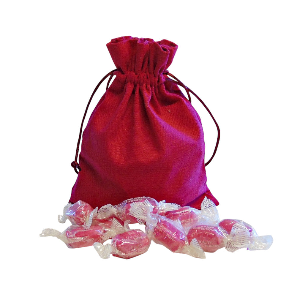 250g Cotton Bag of Strawberry Sherbets Sweets