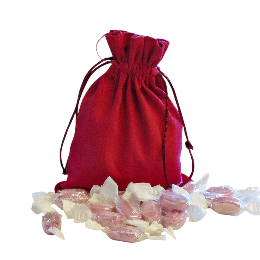 250g Cotton Bag of Sugar Free Strawberry Sherbets Sweets