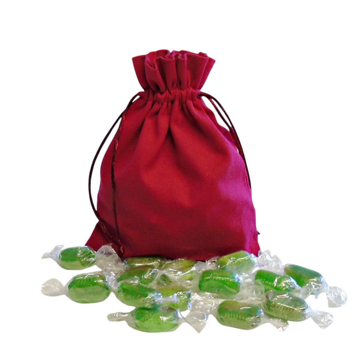 250g Cotton Bag of Hard Boiled Chocolate Limes Sweets