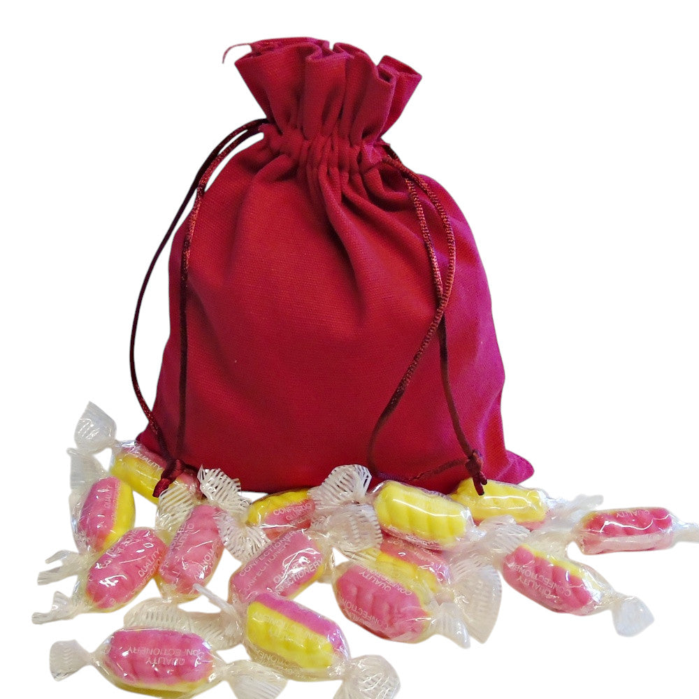 250g Cotton Bag of Rhubarb & Custard Twists