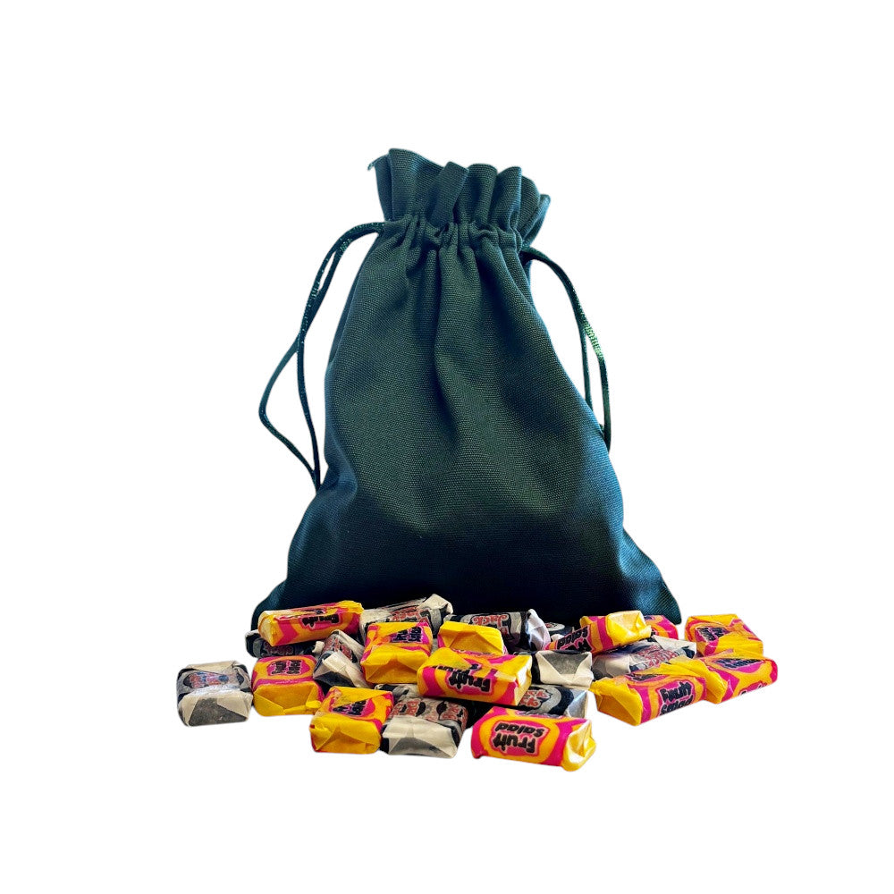 250g Cotton Bag of Black Jacks and Fruit Salads
