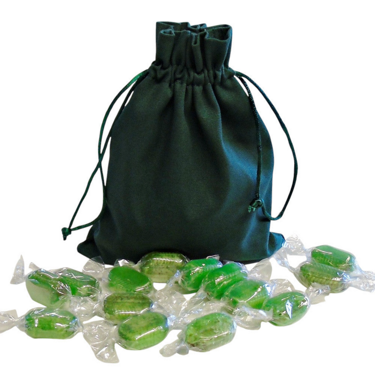 250g Cotton Bag of Hard Boiled Chocolate Limes Sweets
