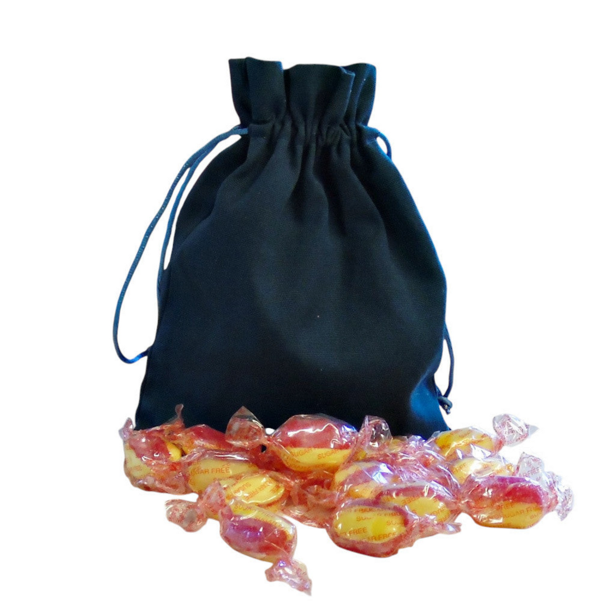 250g Cotton Bag of Sugar Free Rhubarb and Custard