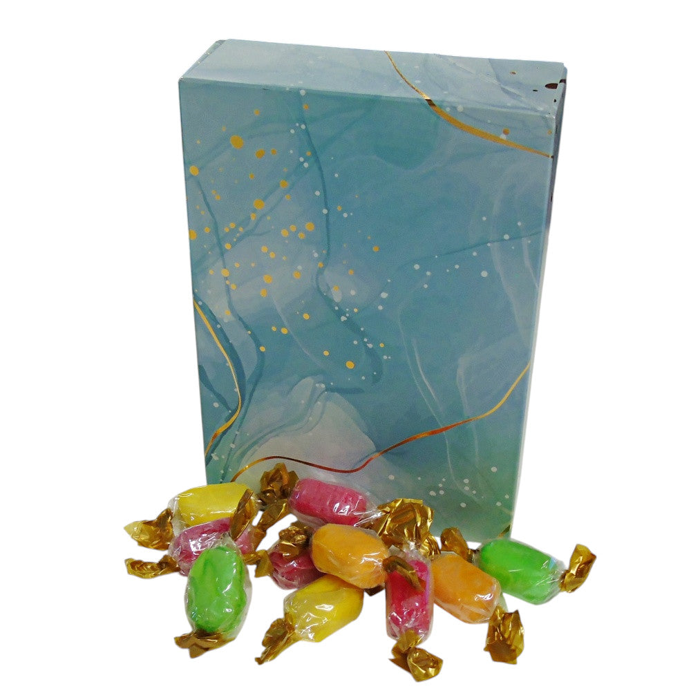 350g Rectangular Patterned Box of Chocolate Fruits Sweets