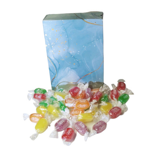 350g Rectangular Patterned Box of Sherbet Fruits