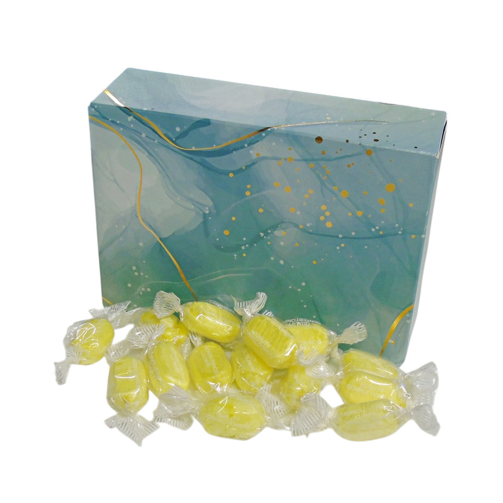 350g Rectangular Patterned Box of Sherbet Lemon Sweets