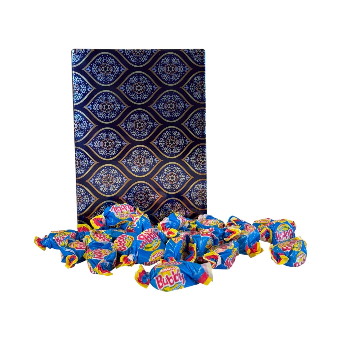 350g Rectangular Patterned Box of Anglo Bubble Bubblegum