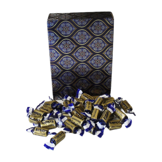 350g Rectangular Patterned Box of Sugar Free Chocolate Eclairs