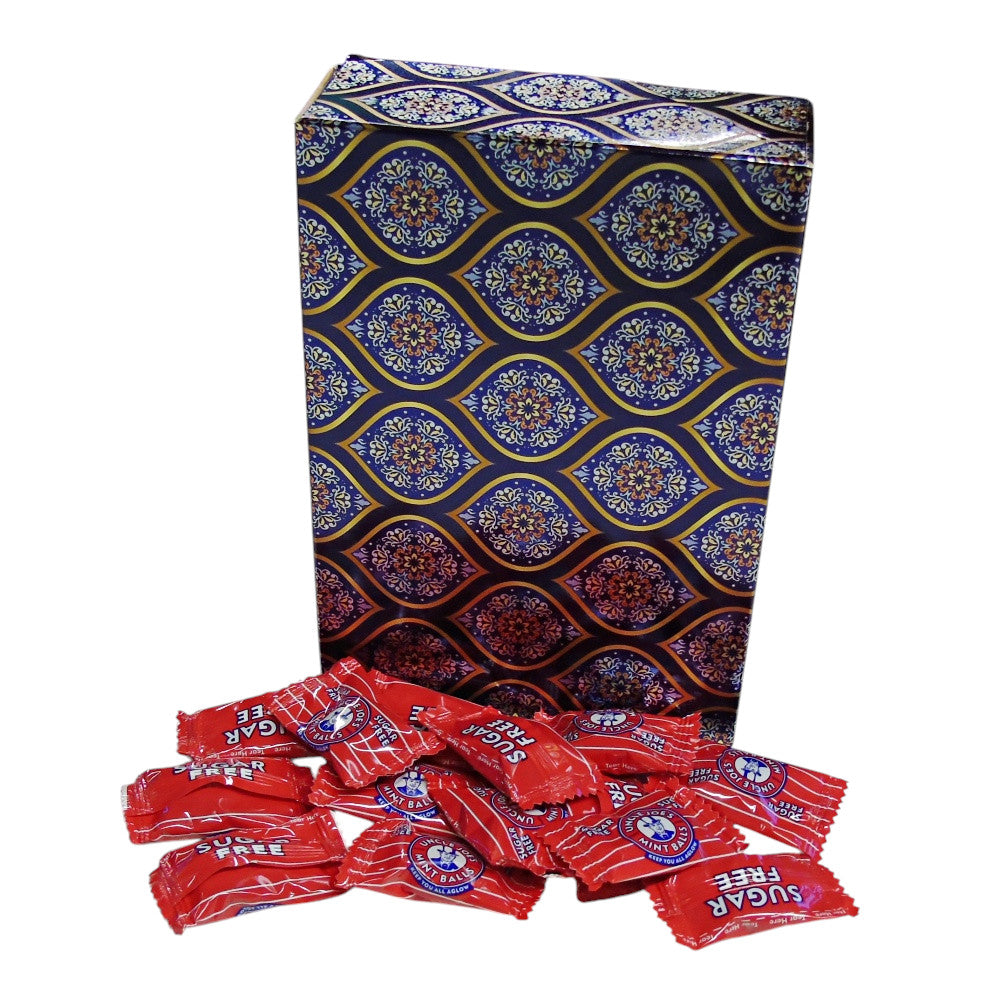 350g Rectangular Patterned Box of Uncle Joes Sugar Free Mints