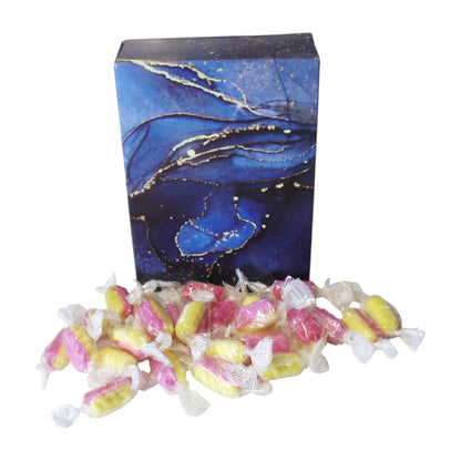 350g Rectangular Patterned Box of Rhubarb & Custard Twists