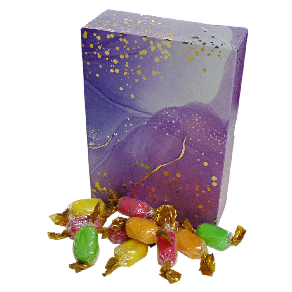 350g Rectangular Patterned Box of Chocolate Fruits Sweets