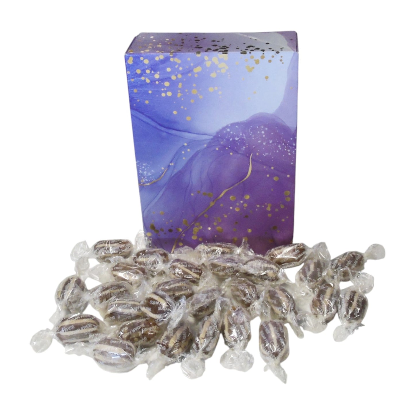 350g Rectangular Patterned Box of Sugar Free Mint Humbugs