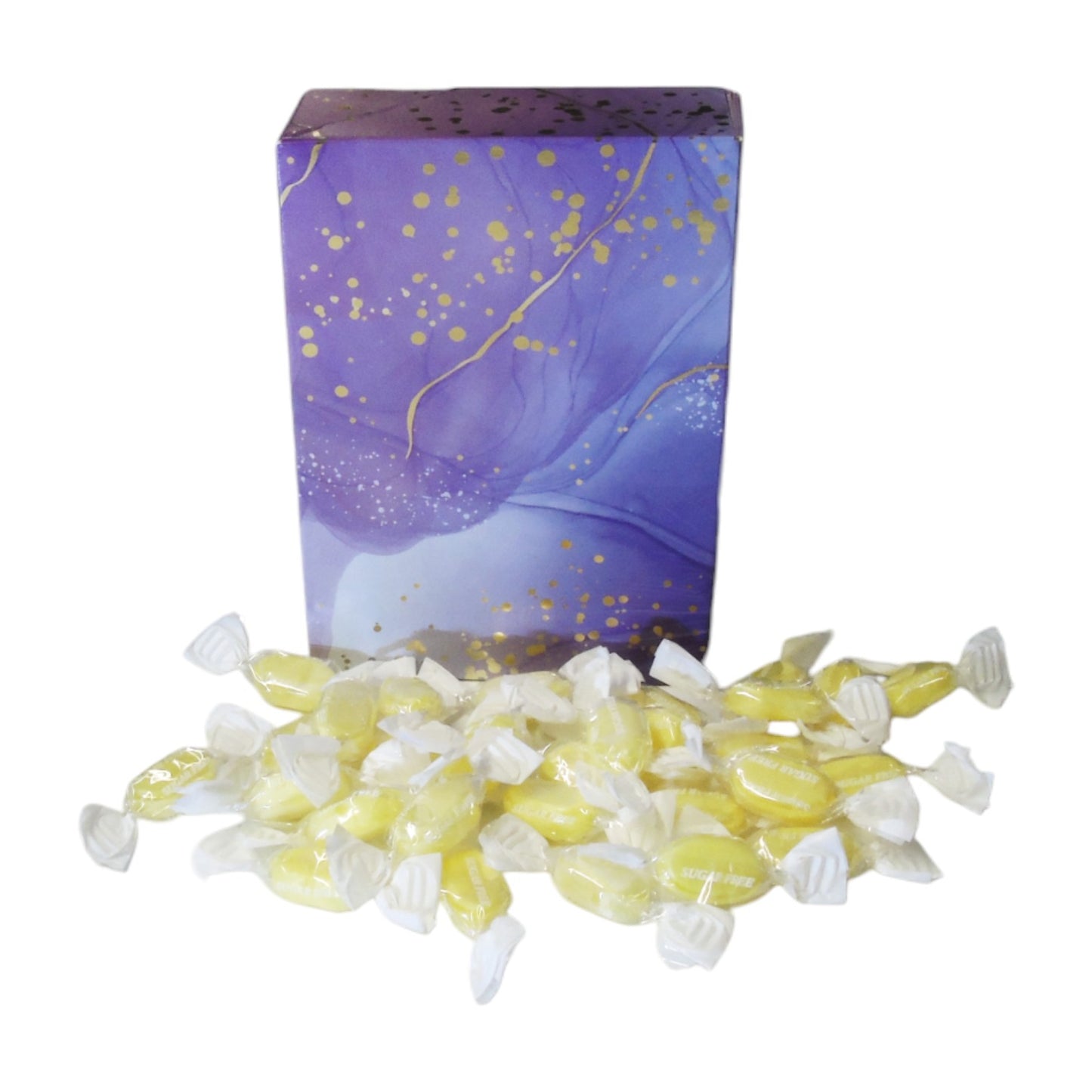 350g Rectangular Patterned Box of Sugar Free Sherbet Lemons