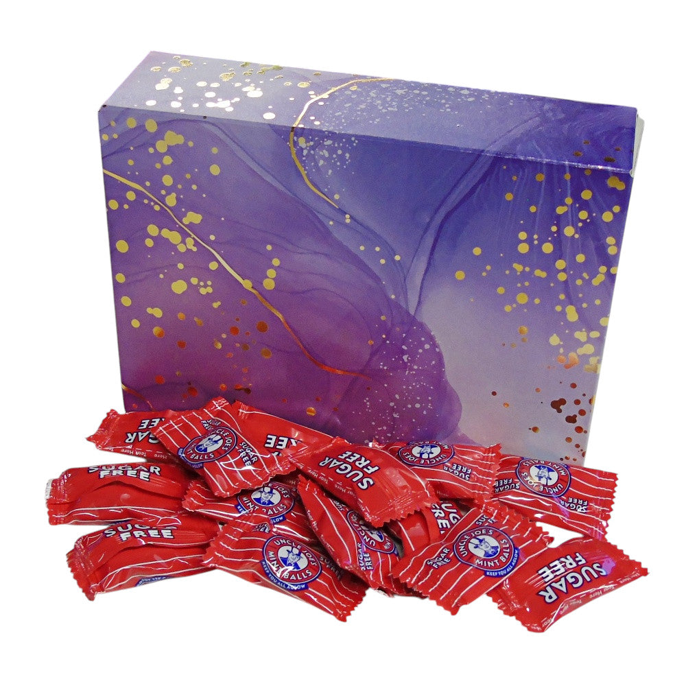 350g Rectangular Patterned Box of Uncle Joes Sugar Free Mints