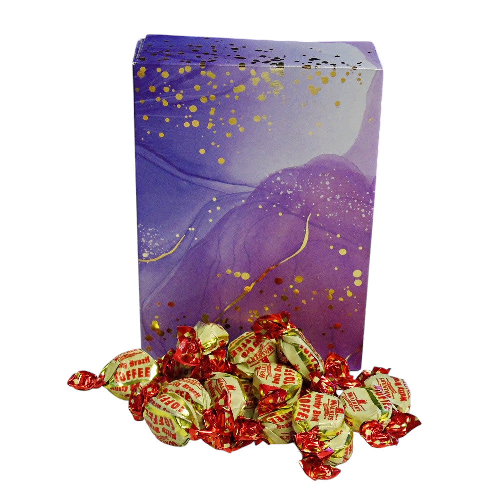 350g Rectangular Patterned Box of Walkers Nutty Brazil Toffee
