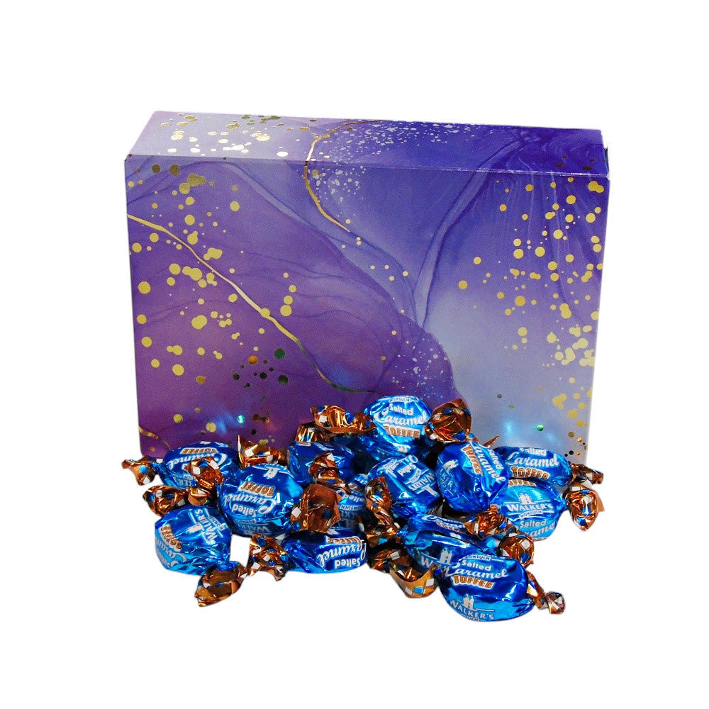 350g Rectangular Patterned Box of Walkers Salted Caramel Toffee