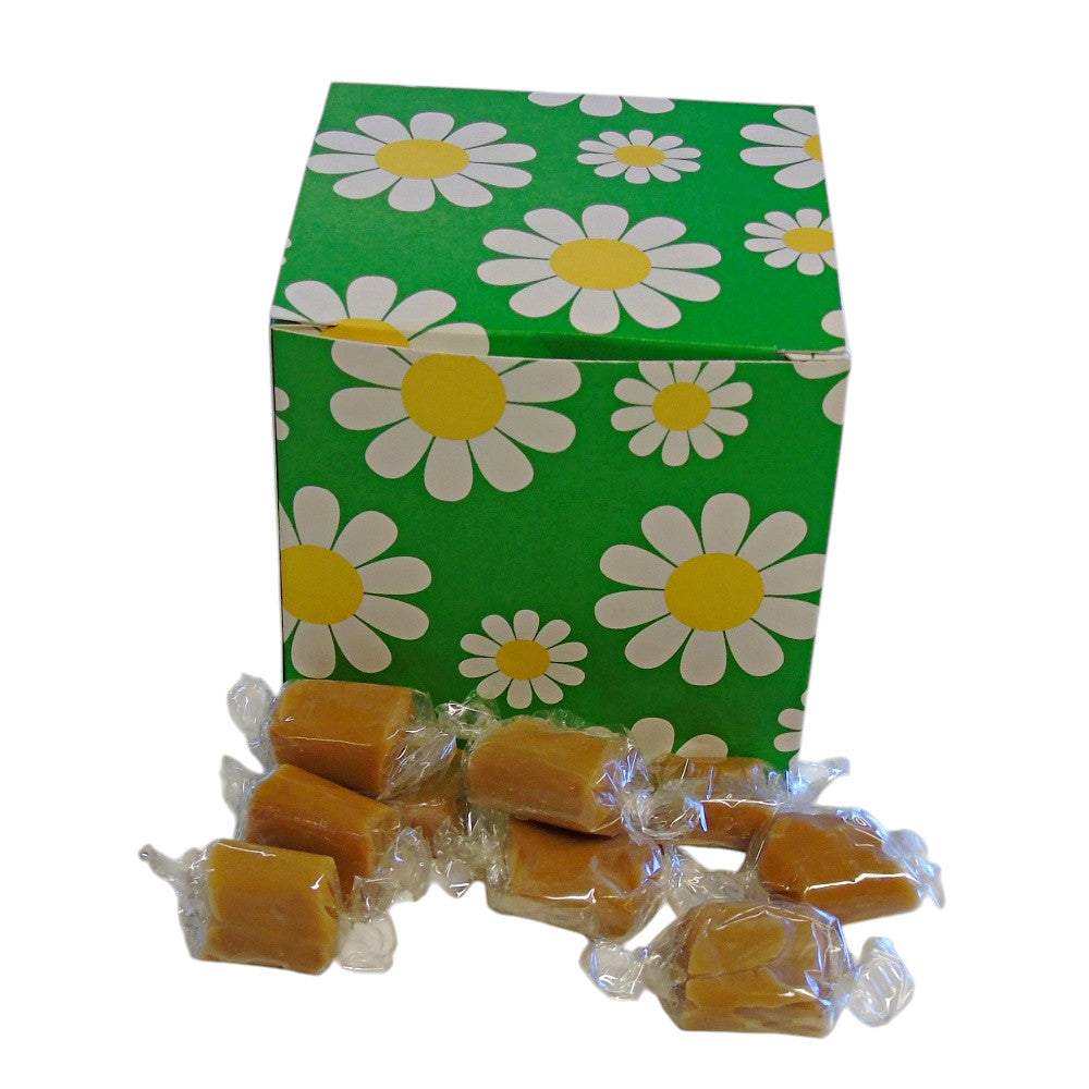 300g Square Flower Pattern Box of Bristows Salted Caramel Fudge
