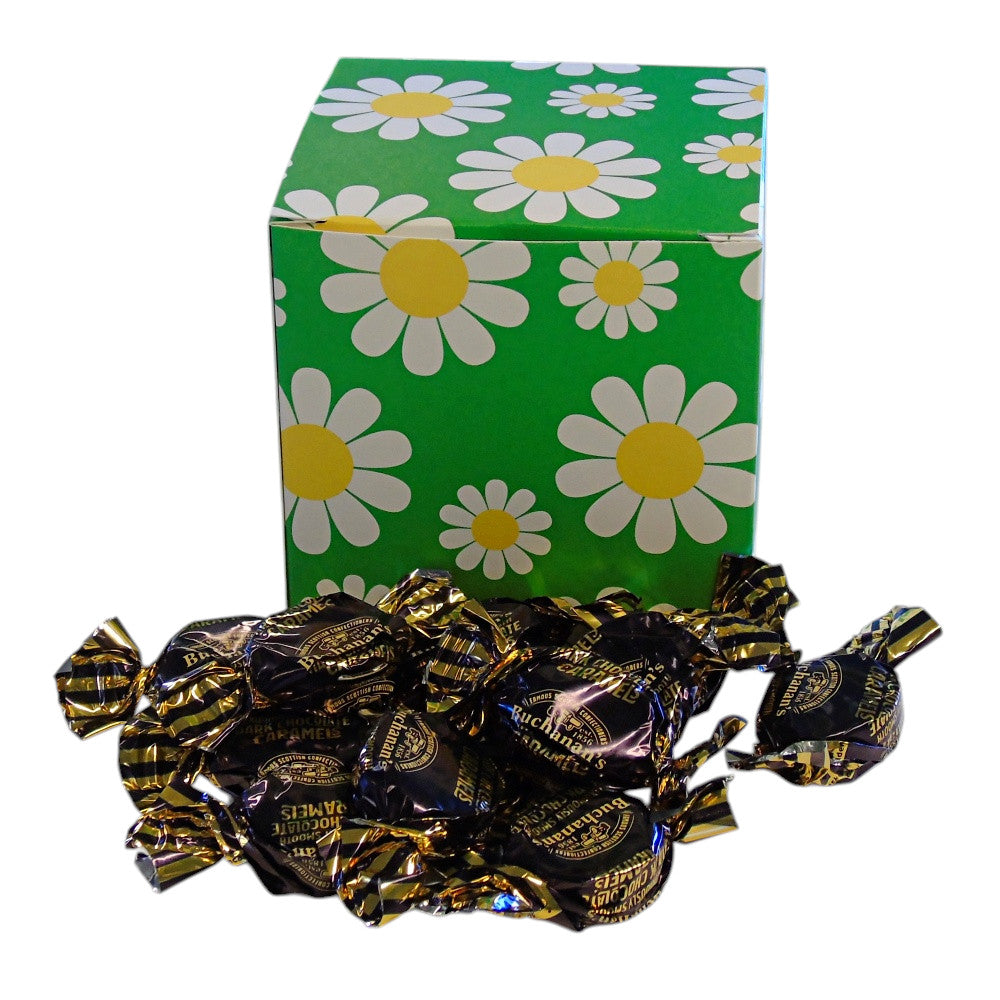 300g Square Flower Pattern Box of Buchanans Chocolate Caramel Toffees