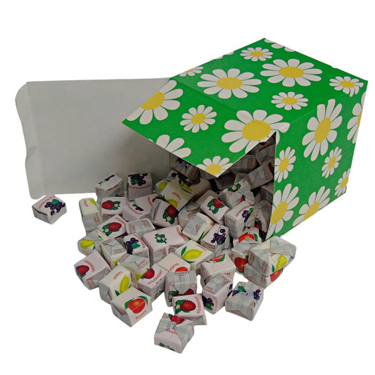 300g Square Flower Pattern Box of Fruity Chews Fruit Caramels