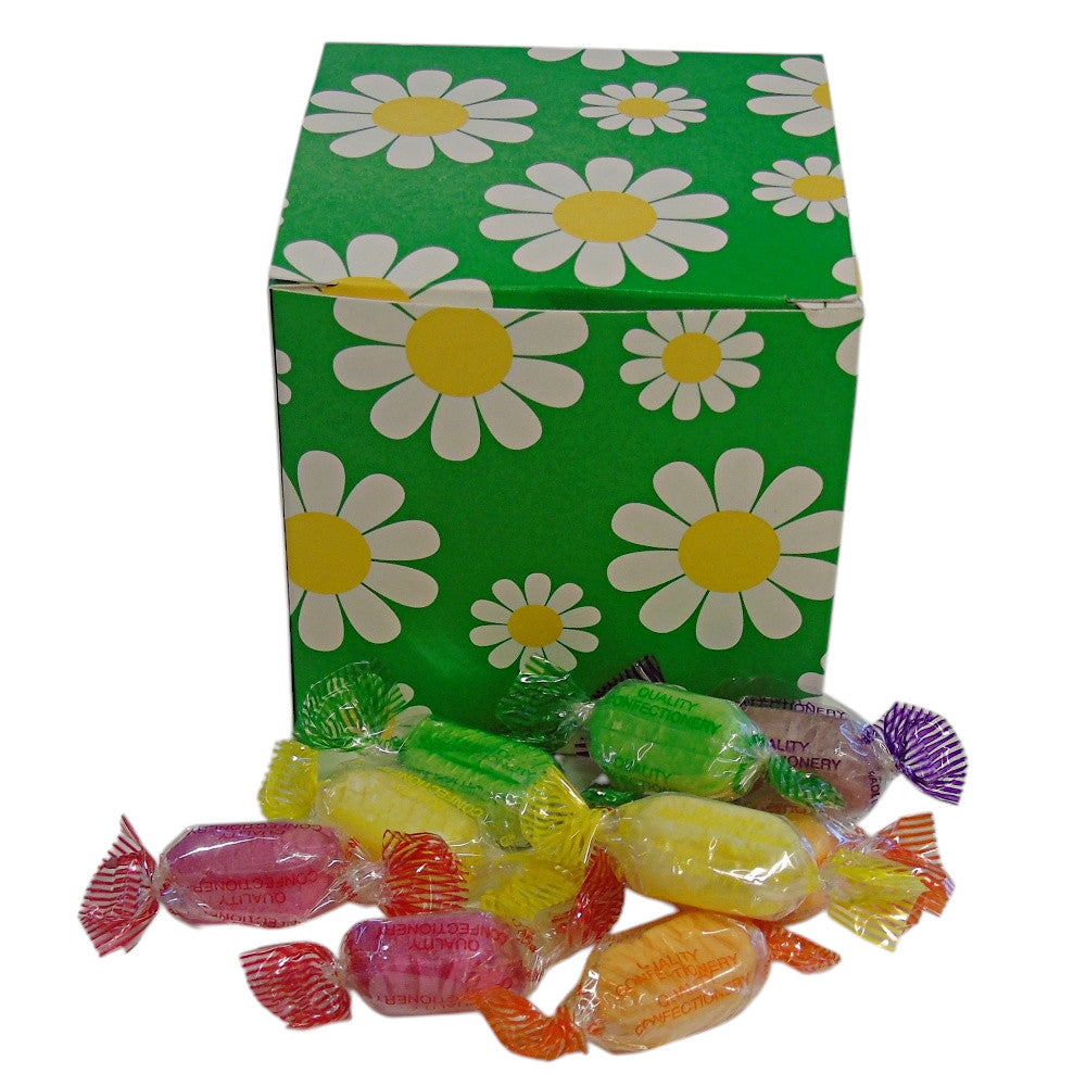 300g Square Flower Pattern Box of Sherbet Fruits