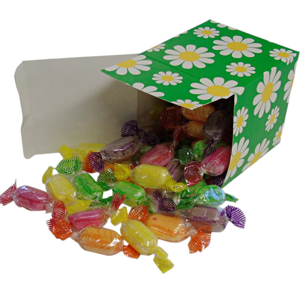 300g Square Flower Pattern Box of Sherbet Fruits