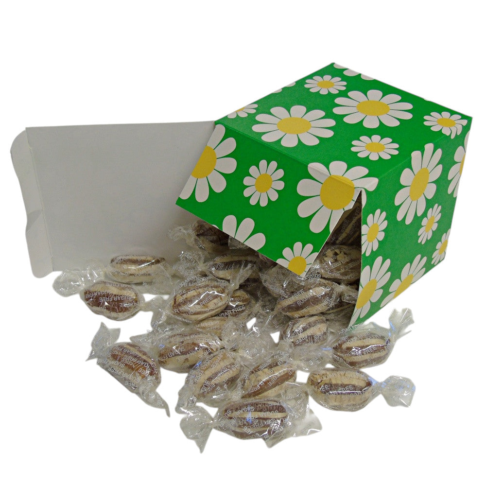 300g Square Flower Pattern Box of Sugar Free Mint Humbugs