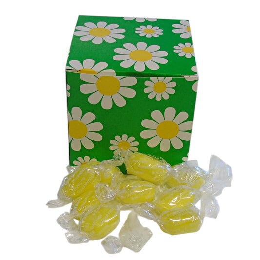300g Square Flower Pattern Box of Sugar Free Sherbet Lemons