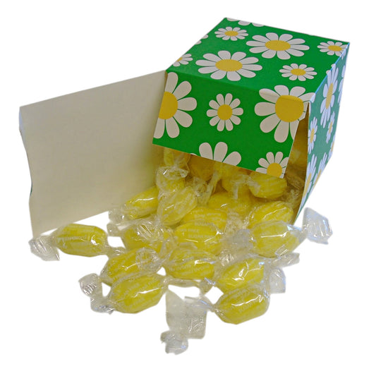 300g Square Flower Pattern Box of Sugar Free Sherbet Lemons