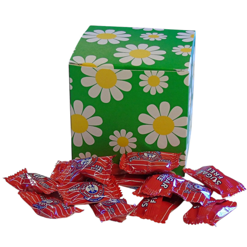 300g Square Flower Pattern Box of Uncle Joes Sugar Free Mints