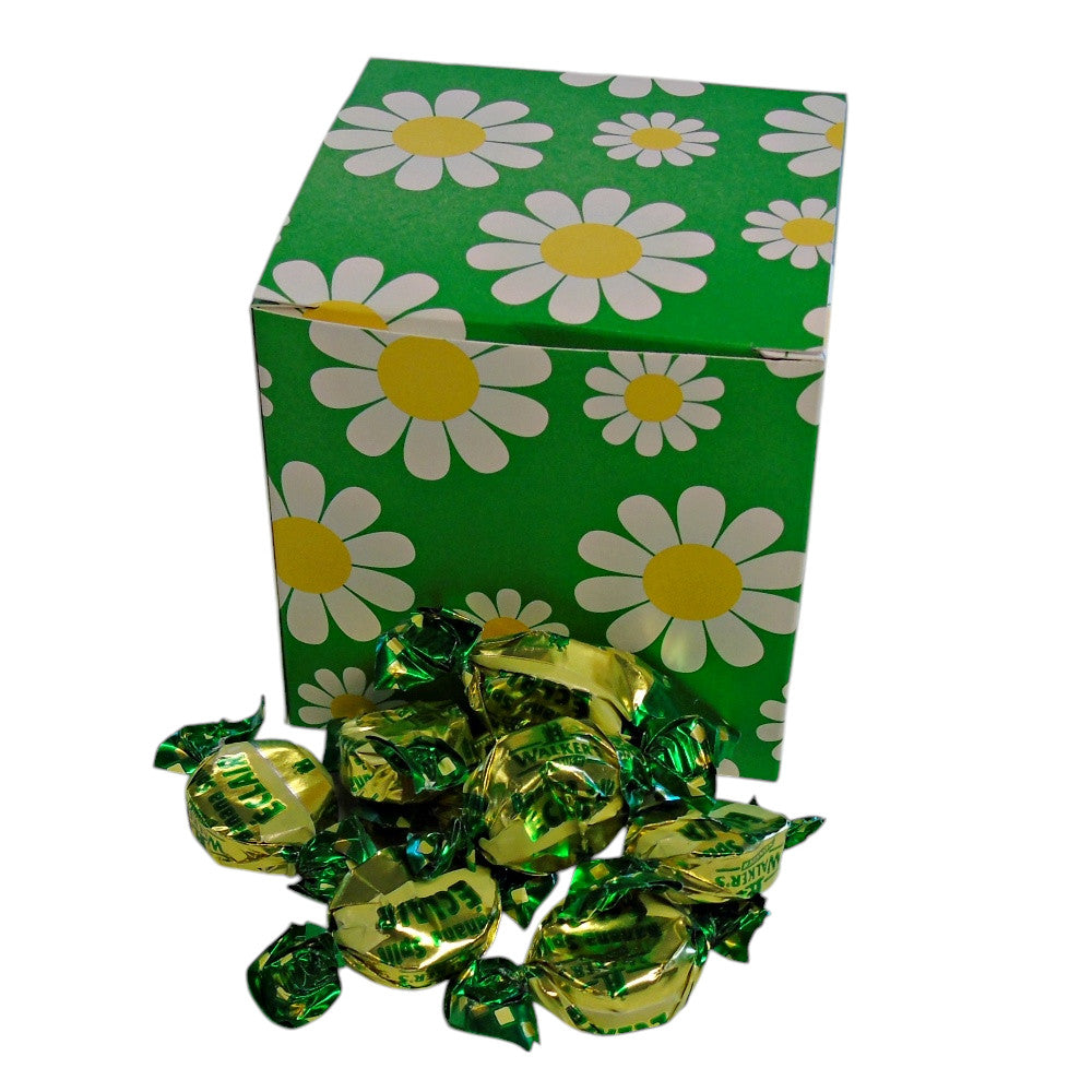300g Square Flower Pattern Box of Walkers Banana Eclairs Toffee