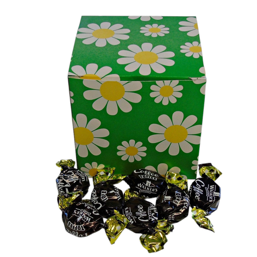 300g Square Flower Pattern Box of Walkers Coffee Toffee Sweets