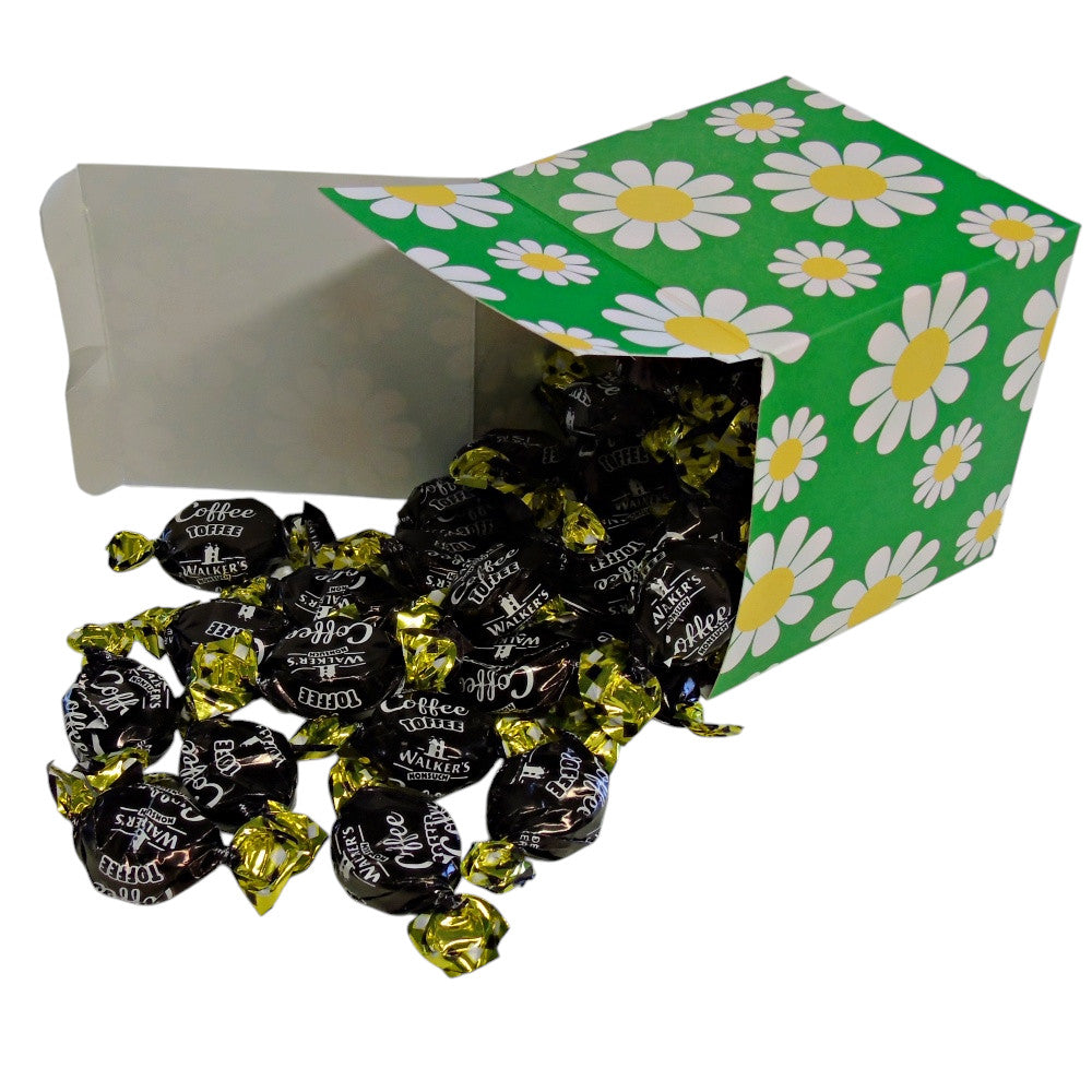 300g Square Flower Pattern Box of Walkers Coffee Toffee Sweets