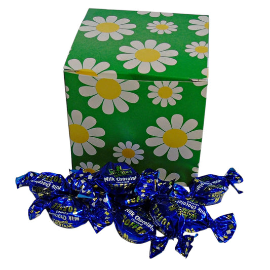 300g Square Flower Pattern Box of Walkers Milk Chocolate Toffee
