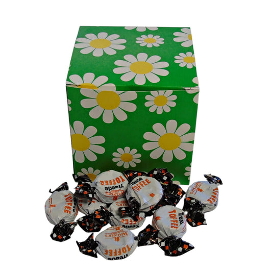 300g Square Flower Pattern Box of Walkers Treacle Dabs Toffee