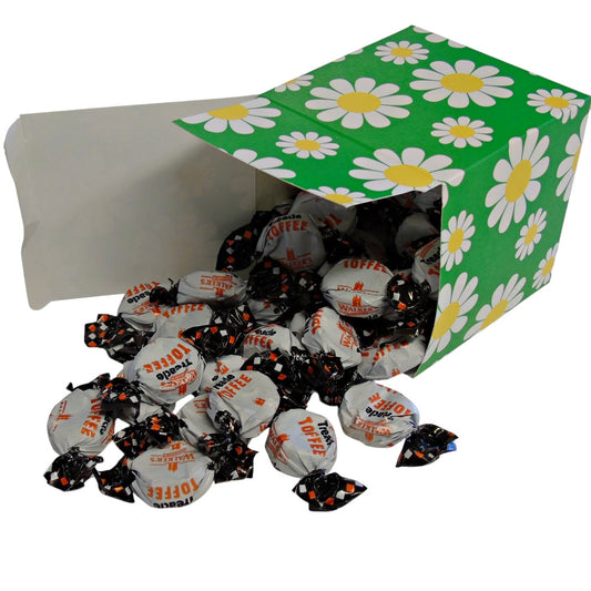300g Square Flower Pattern Box of Walkers Treacle Dabs Toffee