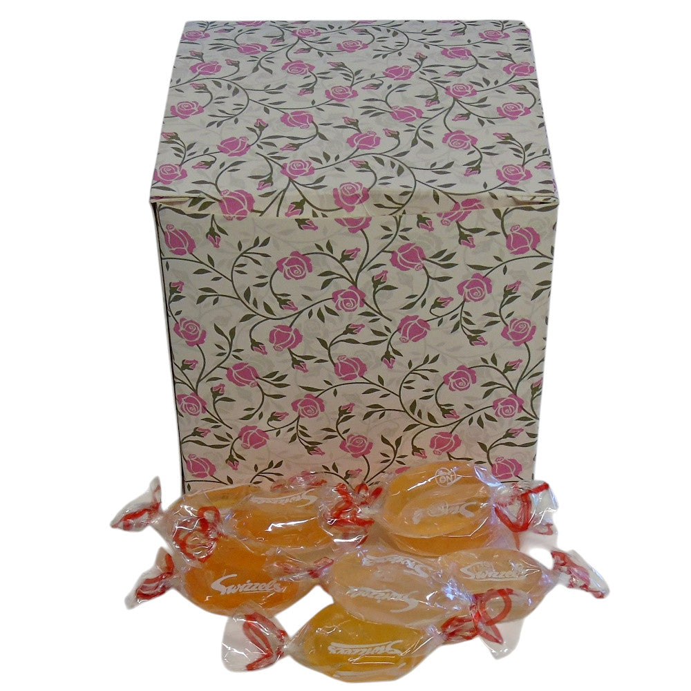 300g Square Flower Pattern Box of Barley Sugar Sweets