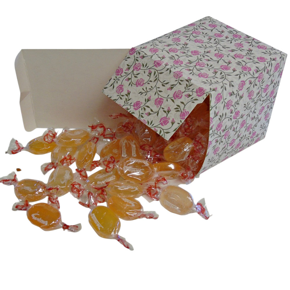 300g Square Flower Pattern Box of Barley Sugar Sweets