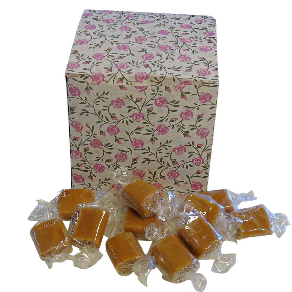 300g Square Flower Pattern Box of Bristows Clotted Cream Fudge