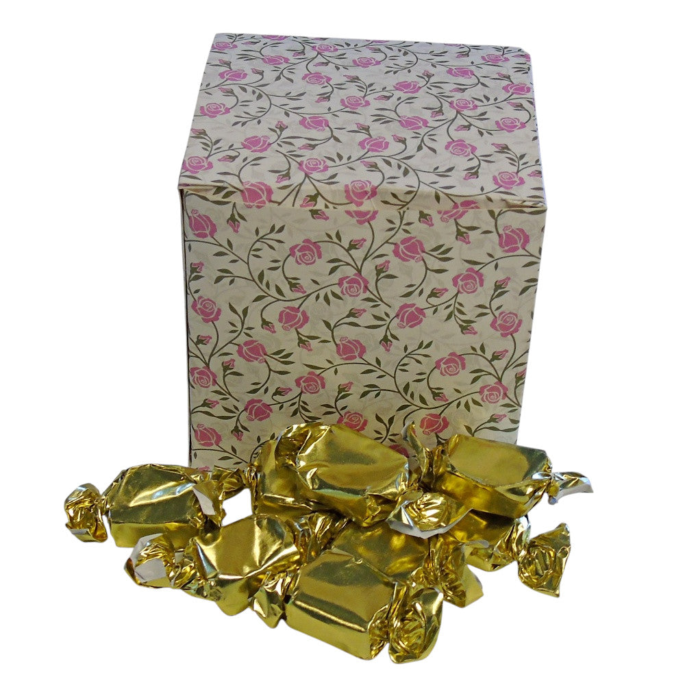 300g Square Flower Pattern Box of Bristows Clotted Cream Toffee
