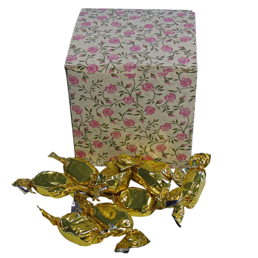 300g Square Flower Pattern Box of Buchanans Butterscotch